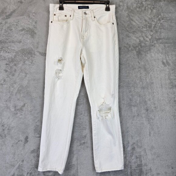Aéropostale Other - Aeropostale Jeans Mens 29x30 White Straight Distressed Ripped Denim Pants Cotton